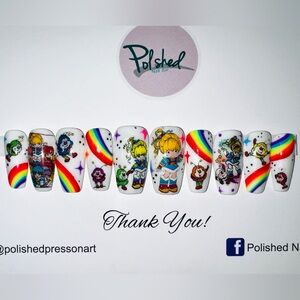 Colorful Cartoon Nail Art Set